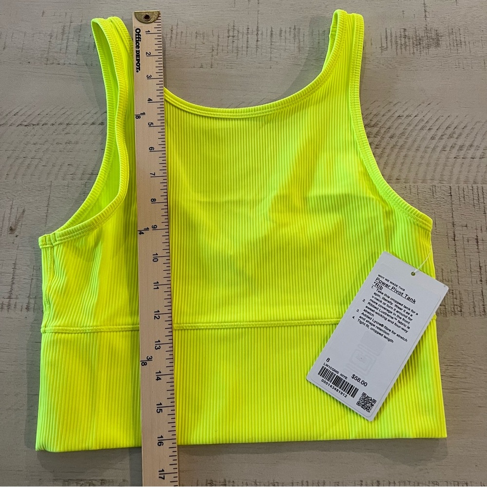 NWT lululemon Ribbed Power Pivot Tank - Picture 6 of 10